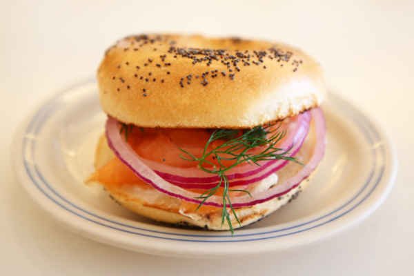 Bagel with Cream Cheese, and Lox Tray